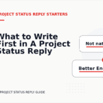 What to Write First in A Project Status Reply