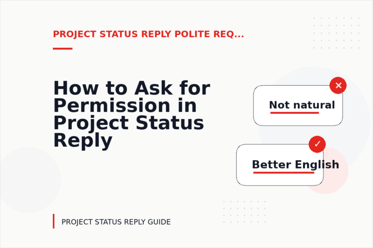 How to Ask for Permission in Project Status Reply English