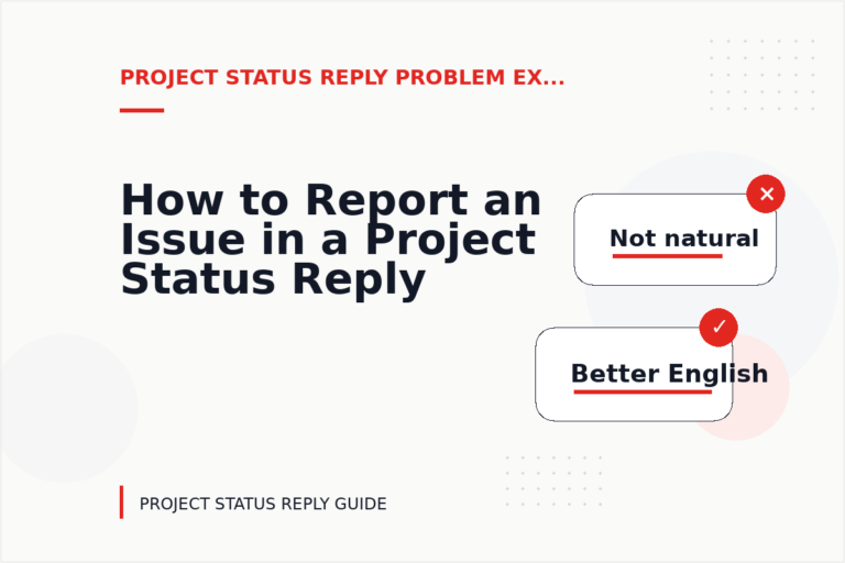 How to Report an Issue in a Project Status Reply