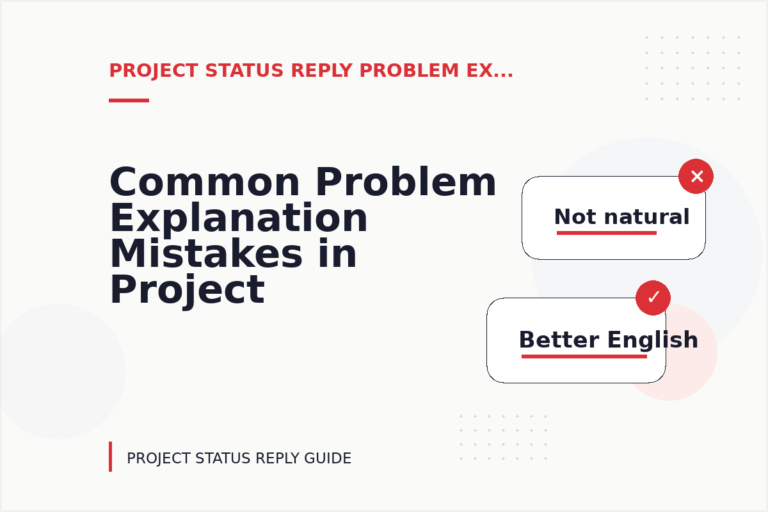 Common Problem Explanation Mistakes in Project Status Reply English